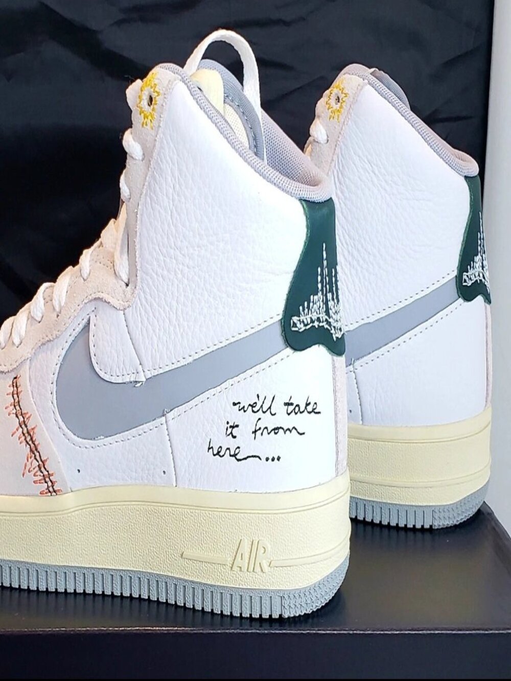 Nike Air Force 1 Basketball Shoe Sneaker "We'll Take It From Here" Womens Sz 6.5